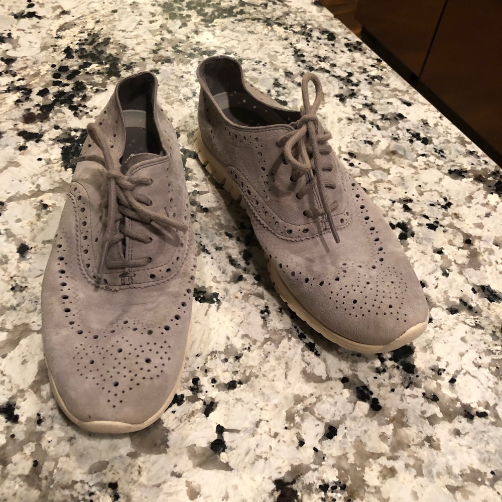 Cole Haan wingtip Oxford style suede sneakers 8